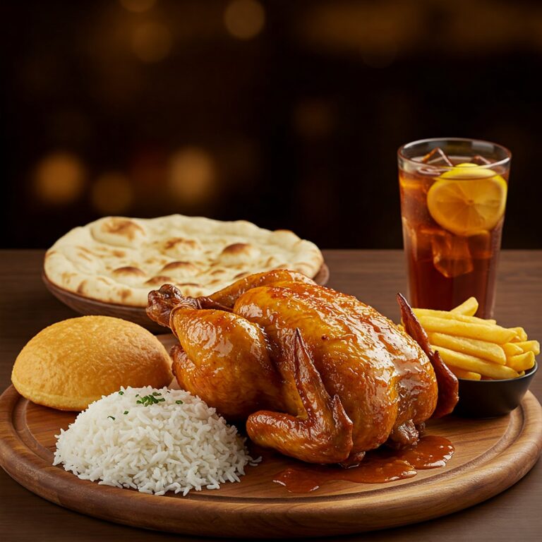 Whole Rotisserie Chicken
£7.99
With Naan / Rice / Fries & Drin