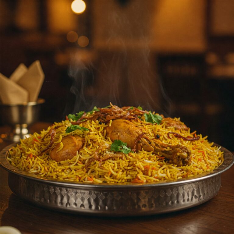 Chicken Biryani in a five-star serving style: